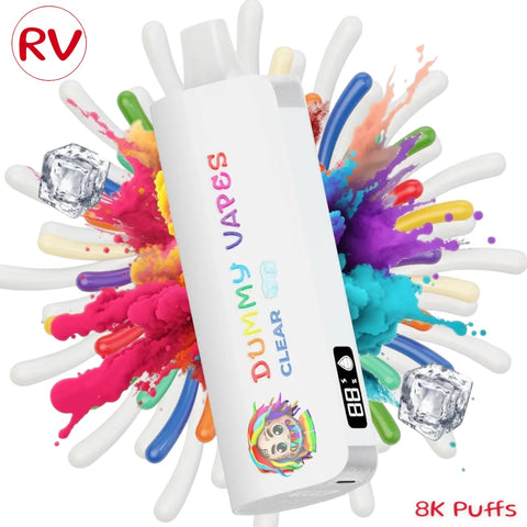 Dummy Vapes - 8000 Puffs Clear (SOLO ICE SIN SABOR)