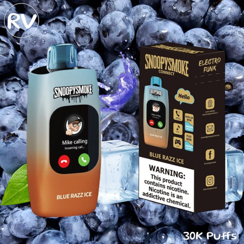 SnoopySmoke Connect 30k BlueRazz Ice